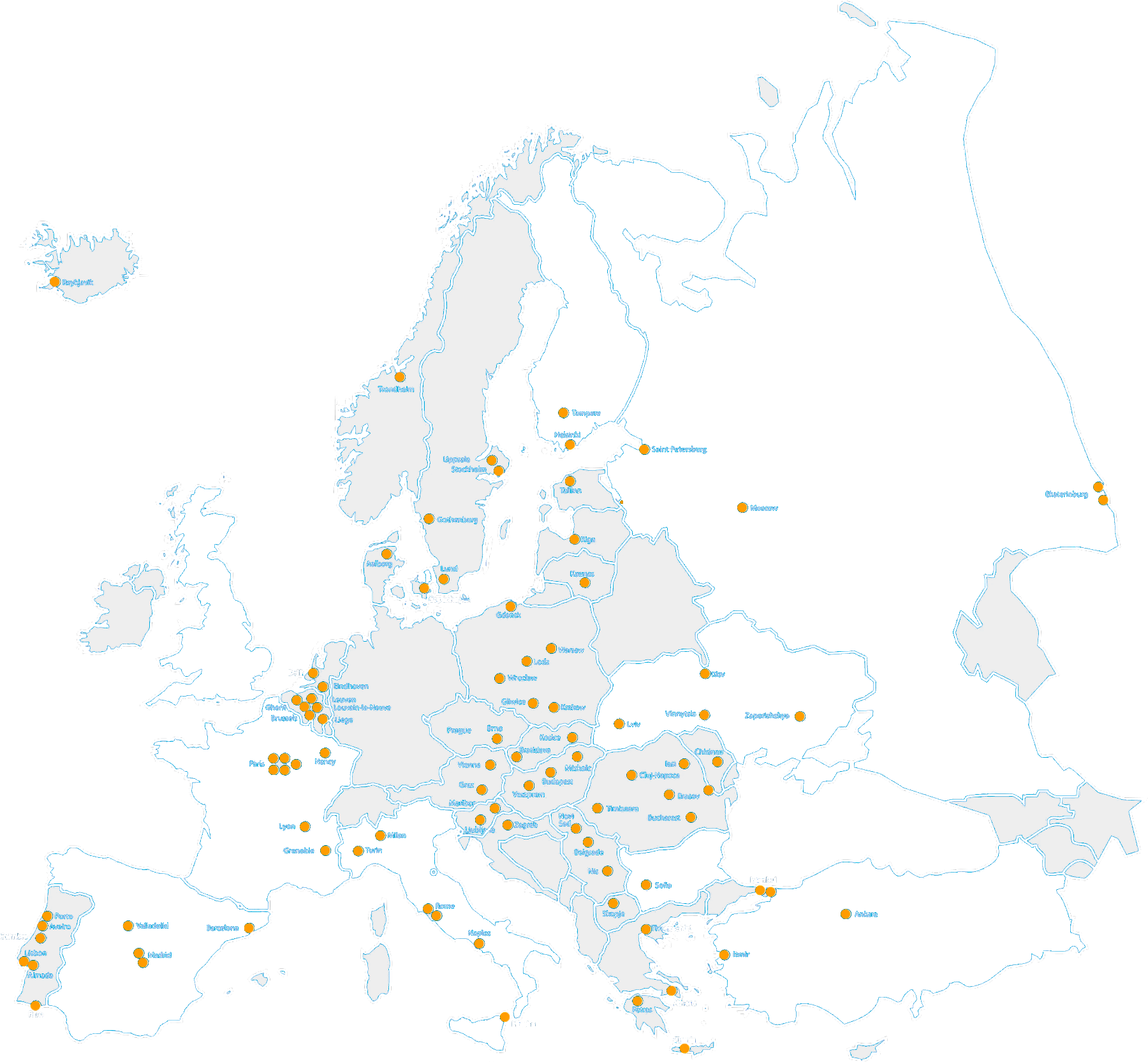 European distribution network map